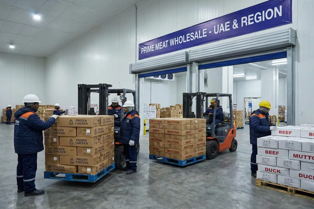 Wholesale frozen meat and poultry cold storage warehouse - Saqoor Al Shaheen Dubai UAE